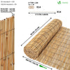 Canisse en roseau naturel Brise vue avec attaches de fixation 90x600cm - vuunut.com