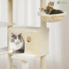 Arbre a chat Geant 6 niveaux avec griffoir grattoir 215 cm beige - vuunut.com