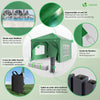 Tonnelle de jardin Arquee 3x3m Pliable avec porte et fenetre amovible vert - vuunut.com
