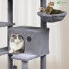 Arbre a chat Geant 6 niveaux avec griffoir grattoir 215 cm gris - vuunut.com
