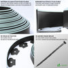 Bordure de jardin plastique flexible 10m avec piquets noir bordé de vert clair - vuunut.com