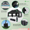 Tonnelle de jardin 3x6m Pliable Barnum avec 6 parois amovibles Noir - vuunut.com