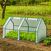 Mini Serre de jardin avec 2 portes enroulables bache PE renforcee 135g/m2 180x90x90cm Blanc - vuunut.com
