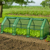 Mini Serre de jardin avec 3 portes enroulables bache PE renforcee 135g/m2 270x90x90cm Vert - vuunut.com