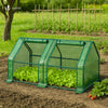 Mini Serre de jardin avec 2 portes enroulables bache PE renforcee 135g/m2 180x90x90cm Vert - vuunut.com