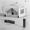 Tonnelle de Jardin 3x3m POP UP installation facile avec portes et fenetres Blanc - vuunut.com