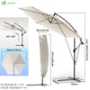 Parasol deporte 3M avec housse de protection et sangle de fixation Beige - vuunut.com