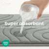 Lot de 2 Tapis de Bain Antidérapant microfibre motif ondulé 60x90cm gris - vuunut.com