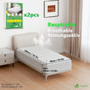 Lot de 2 Protège Matelas Alèse Impermeable avec jupe elastiquee 90x200x30cm - vuunut.com