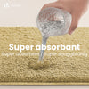 Lot de 2 Tapis de Bain Antidérapant microfibre 60x90cm beige - vuunut.com