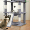 Arbre a chat Geant 6 niveaux avec griffoir grattoir 215 cm gris - vuunut.com