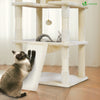 Arbre a chat Geant 6 niveaux avec griffoir grattoir 215 cm beige - vuunut.com