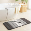 Lot de 2 Tapis de Bain Antidérapant microfibre motif dégradé 60x90cm gris - vuunut.com