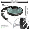 Bordure de jardin plastique flexible 10m avec piquets noir bordé de vert clair - vuunut.com