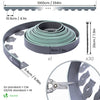 Bordure de jardin plastique flexible 10m avec piquets gris bordé de vert clair - vuunut.com