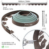 Bordure de jardin plastique flexible 20m avec piquets marron bordé de vert clair - vuunut.com