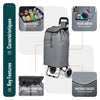 Chariot de courses 2 roues pliable 59L gris - vuunut.com