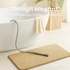 Lot de 2 Tapis de Bain Antidérapant microfibre 60x90cm beige - vuunut.com
