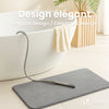 Lot de 2 Tapis de Bain Antidérapant microfibre 60x90cm gris - vuunut.com