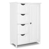 Meuble de salle de bain rangement 4 tiroirs 1 porte 82x55x30cm blanc - vuunut.com
