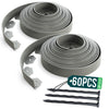Bordure de jardin plastique flexible 20m avec piquets gris - vuunut.com