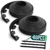 Bordure de jardin plastique flexible 20m avec piquets noir - vuunut.com
