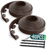 Bordure de jardin plastique flexible 20m avec piquets Marron - vuunut.com