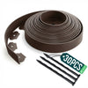 Bordure de jardin plastique flexible 10m avec piquets Marron - vuunut.com