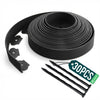 Bordure de jardin plastique flexible 10m avec piquets noir - vuunut.com