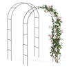 Lot de 2 Arche de jardin pour plantes grimpantes 140x37x240cm en metal Noir - vuunut.com