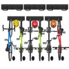 Support mural rangement pour 6 velos et 3 casques rails et crochets metal noir - vuunut.com