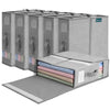 Lot de 6 Sacs de Rangement Drap de Lit Pliable 38,5x33x12cm Gris - vuunut.com