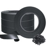 Kit de lamelles occultantes PVC brise vue 300m x 4.7cm avec 600 clips Noir - vuunut.com