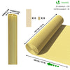 Canisse PVC brise vue ultra renforce avec attaches de fixation 100x500cm beige - vuunut.com