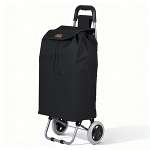 Chariot de courses 2 roues pliable 59L noir - vuunut.com