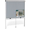 Store moustiquaire pour fenetre enroulable et recoupable en aluminium L150 x H160 cm Blanc - vuunut.com
