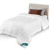 Couette temperee doux avec rembourrage polyester 300gsm 155x200cm blanc - vuunut.com