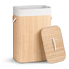 Panier a linge en bambou rectangulaire avec couvercle 72L - vuunut.com