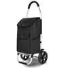 Chariot de course pliable aluminium 2 roues noir - vuunut.com