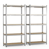 Lot de 2 etageres de rangement renforcees charge extra lourde 5 niveaux 180x90x40cm - vuunut.com