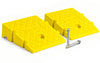Lot de 2 Rampes de Trottoir en Polypropylene 25x27x7 cm Jaune - vuunut.com