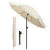 Parasol de jardin 2m avec ancrage sol et sac de transport Beige - vuunut.com