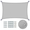Voile d'ombrage Rectangulaire en Polyester Imperméable avec Kit de Montage 3x2m Gris Clair - vuunut.com