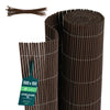 Clôture en canisse PVC 100x500cm imitation osier marron - vuunut.com