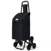 Chariot de courses pliable monte escalier style oxford noir - vuunut.com