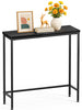 Console table style industriel en metal et MDF 75x24x75 cm Noir - vuunut.com