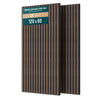 Lot de 2 panneaux acoustiques muraux Tasseaux en bois MDF avec feutre noir 120x60x2.1cm chêne foncé - vuunut.com