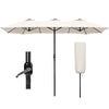 Parasol Jardin Double Aluminium 270 x 460 cm beige - vuunut.com