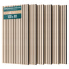 Lot de 6 panneaux acoustiques muraux Tasseaux en bois MDF avec feutre noir 120x60x2.1cm chêne blanc - vuunut.com