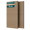 Lot de 2 panneaux acoustiques muraux Tasseaux en bois MDF avec feutre noir 120x60x2.1cm chêne clair - vuunut.com